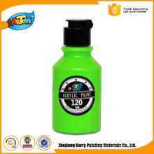 Pintura acrílica no tóxica modificada para requisitos particulares de la emulsión de la pintura de la botella de la pintura verde 120ML
